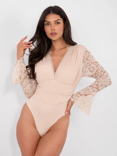 Body Italy Moda din dantelă cu mâneci din dantelă