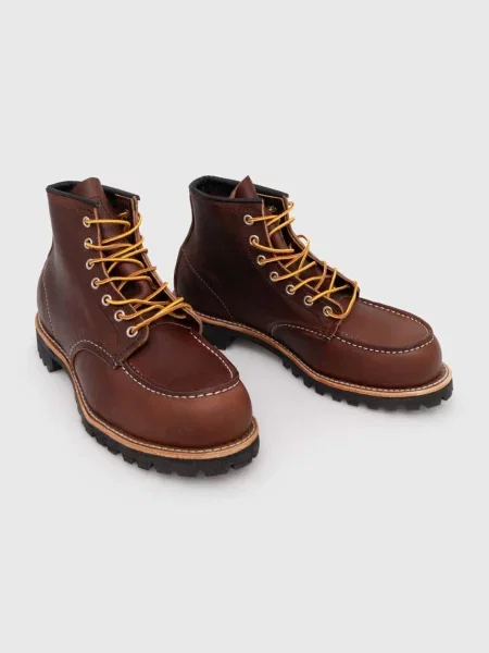 Δερμάτινα παπούτσια Red Wing Roughneck καφέ κόκκινο