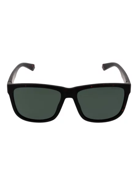 Okulary przeciwsłoneczne męskie Polaroid PLD matte brown havana/green polarized czarne