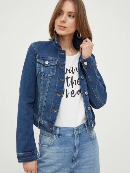 Morgan geaca jeans femei de tranzitie albastru