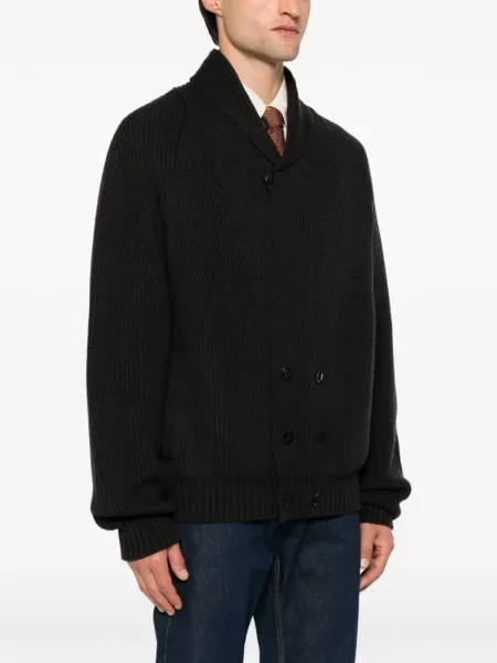 Gulerat cardigan Tom Ford tricotate gri