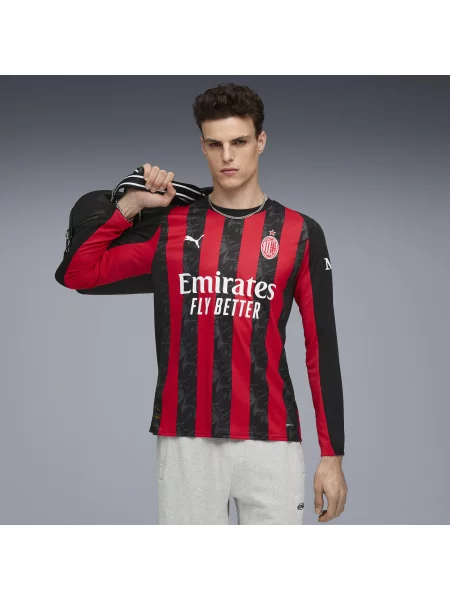 Koszulka domowa z długim rękawem AC Milan PUMA czarna