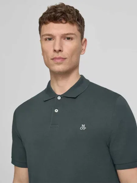 Koszulka polo z czystej bawełny krój regular fit Marc O'polo zielona