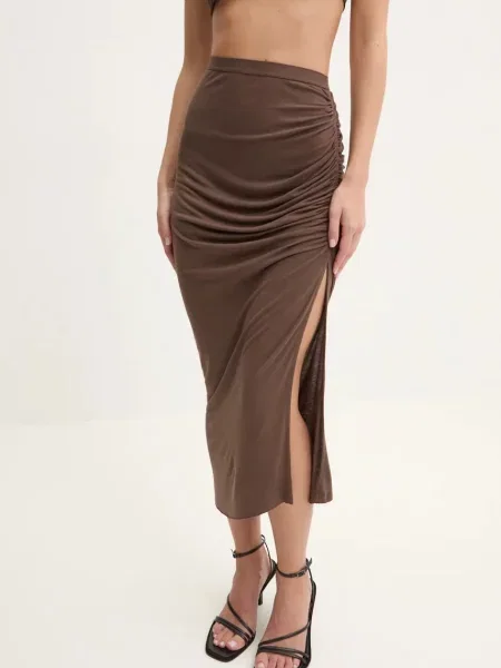 Fustă Rick Owens Lilies maro