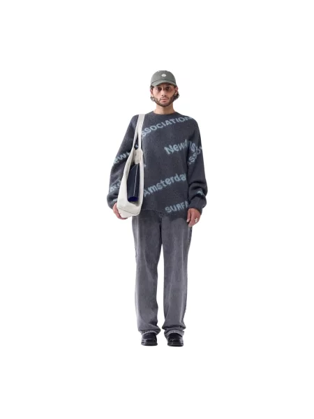 Sweter New Amsterdam Surf Association wełniany szary