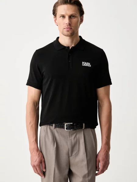 Tricou polo Karl Lagerfeld negru