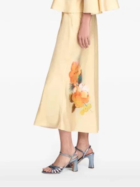 Fustă midi Cinq A Sept cu model floral cu imagine