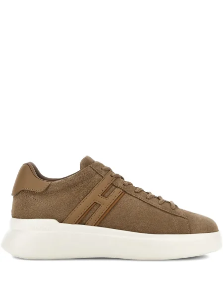 Sneakerși Hogan cu aplicații maro