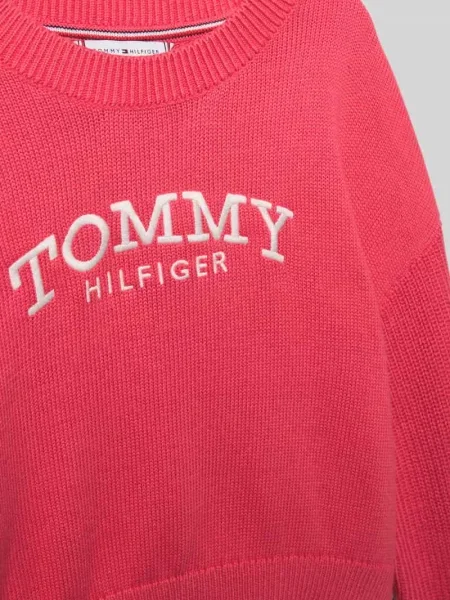 Sweter o luźnym kroju z dzianiny z czystej bawełny Tommy Hilfiger Teens