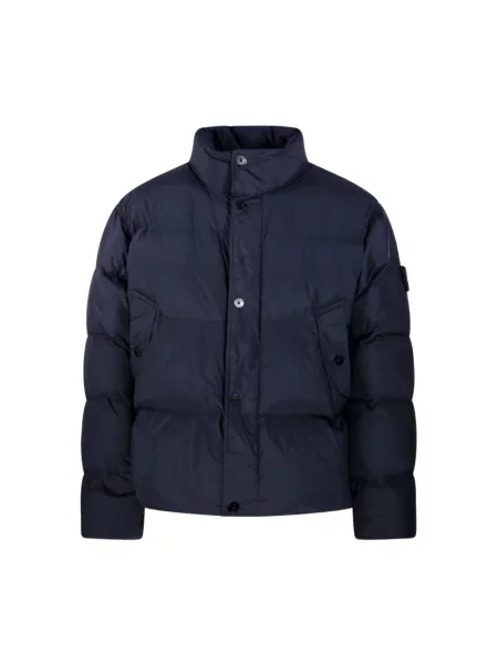 Kurtka puchowa Stone Island z kamieniami niebieska