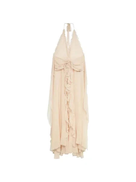 Dugo maksi haljina Blumarine s cvjetnim printom s volanima