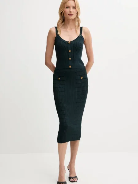 Спідниця Guess EVANGELINE midi олівець зелений