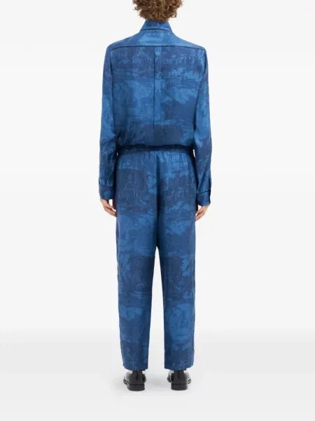 Pantaloni Pierre-louis Mascia cu imagine cu cordon albastru