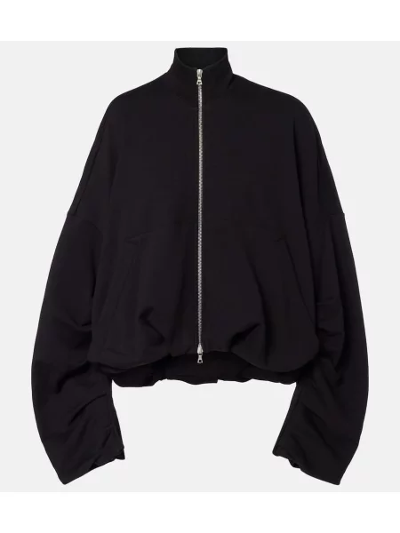 Hanorac Dries Van Noten din jerseu negru