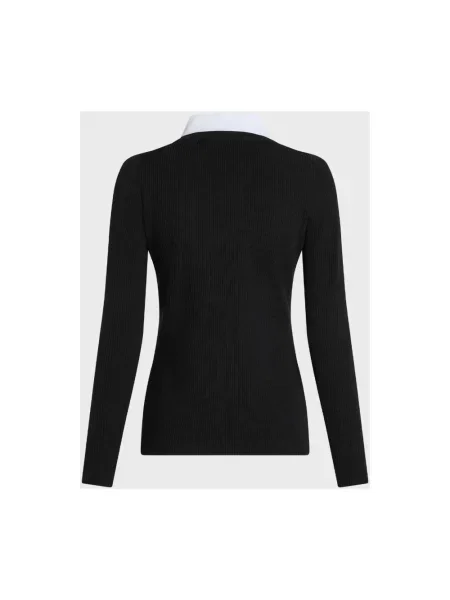 Dzianinowy sweter Karl Lagerfeld czarny