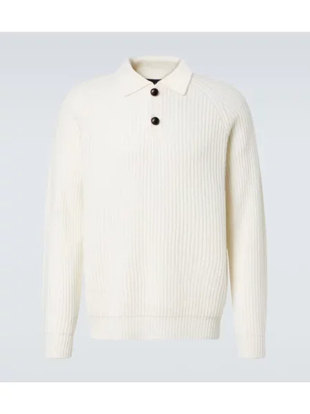 Pulover Arch4 din cașmir alb