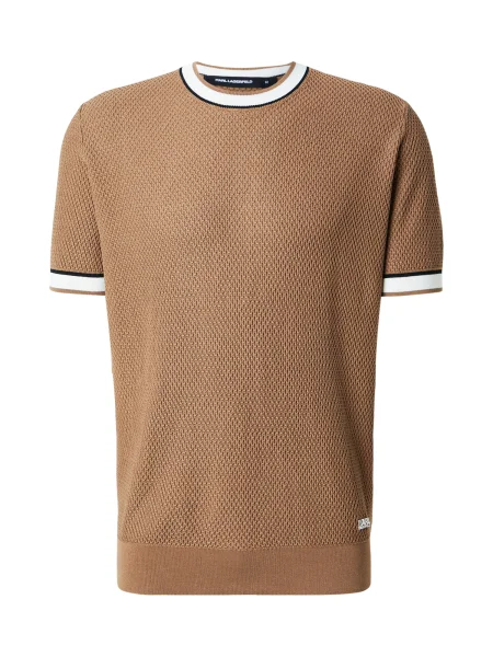 Karl Lagerfeld Pulover brocart / negru alb