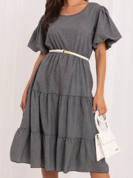 Rochie Italy Moda cu mâneci balon negru