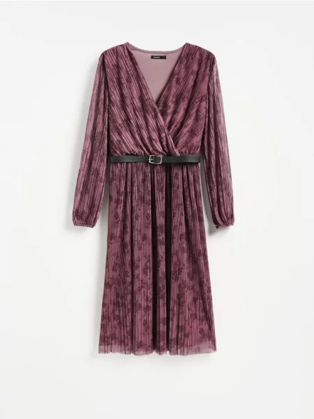 Reserved Rochie maxi cu centură maro