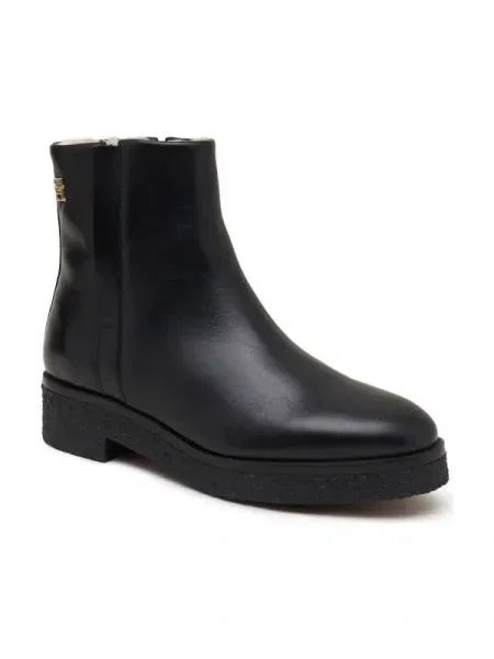Tommy Hilfiger De piele botine CREPE LOOK negru