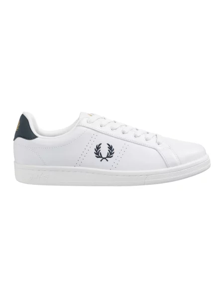 Sneakersy Fred Perry skórzane sznurowane do tenisa białe