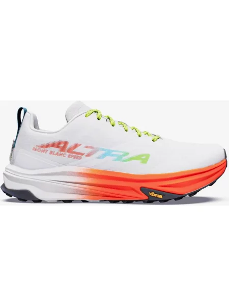 Buty do biegania Altra Mont Blanc Speed biało pomarańczowo żółte białe