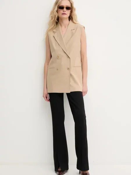 Mos Mosh kamizelka dwurzędowa beżowy