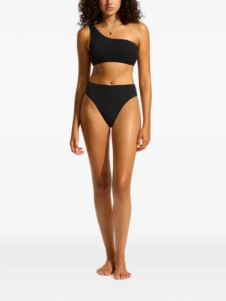 Top Seafolly cu un umăr gol negru