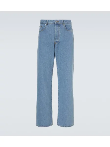 Blugi drepți Dries Van Noten albastru