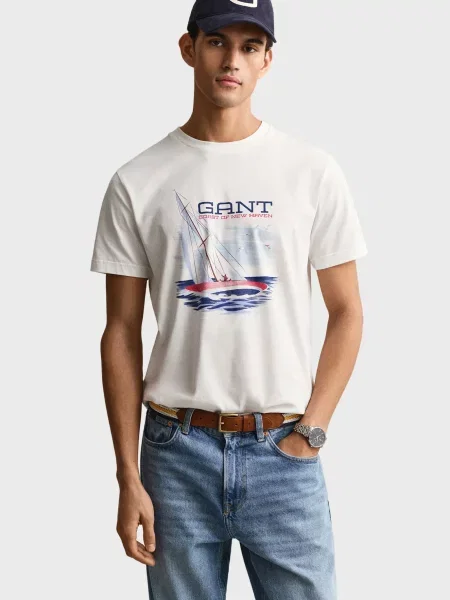 Футболка Gant біла