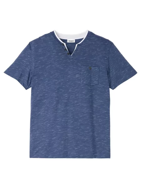 T-shirt 2 w 1 krótki rękaw niebieska