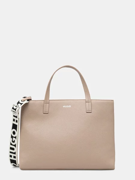 HUGO torebka beżowy
