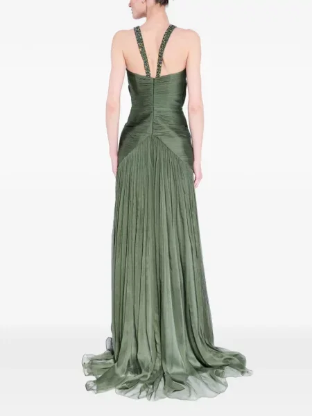 Rochie M.marquise cu volane verde