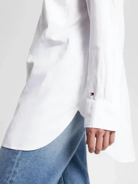 Рубашка Tommy Hilfiger из твилла белая