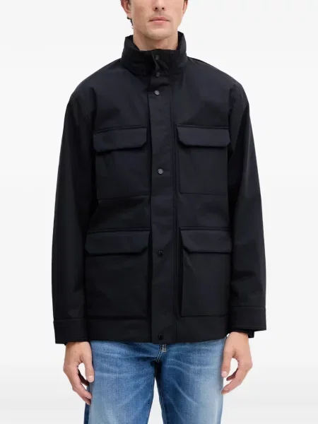 Geacă Armani Exchange cu glugă albastru