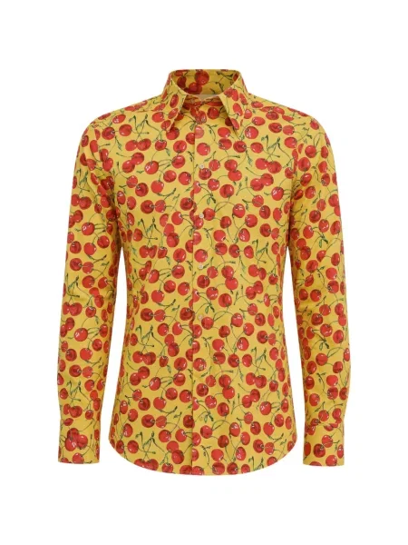 Cămașă Dolce & Gabbana cu imagine galben