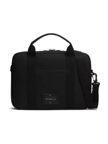 TOMMY HILFIGER Geantă laptop FOUNDATION' negru