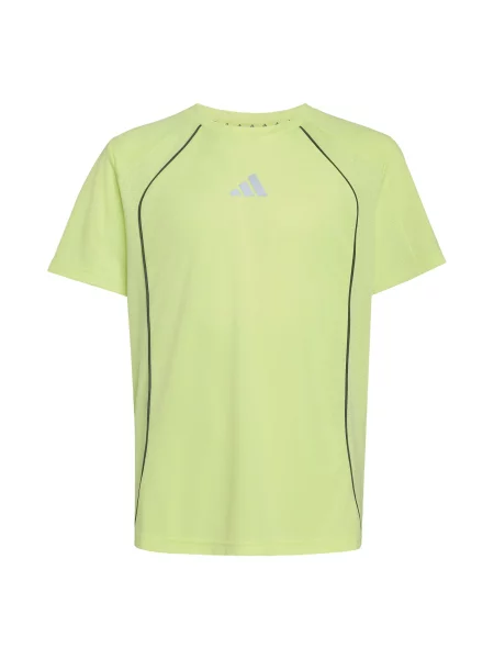 ADIDAS SPORTSWEAR Tehnička sportska majica Tech Apparel limeta zelena srebro crna
