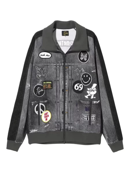 Běžecká džínová bunda Needles černá