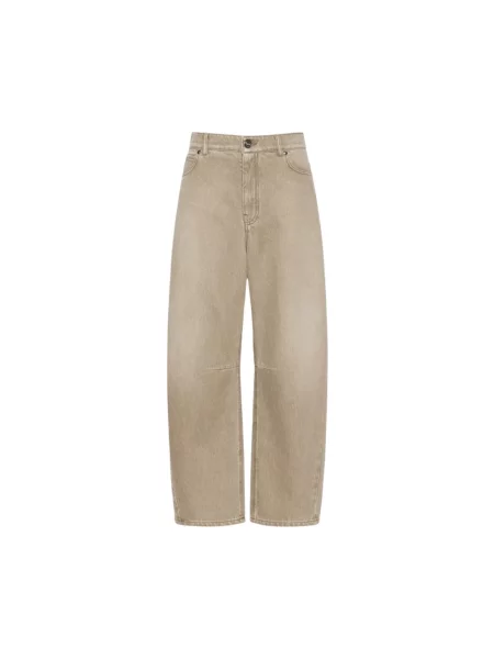 Jeansy Weekend Max Mara beżowe