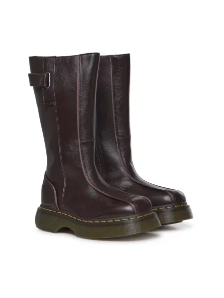 Kozaki Dr. Martens skórzane brązowe