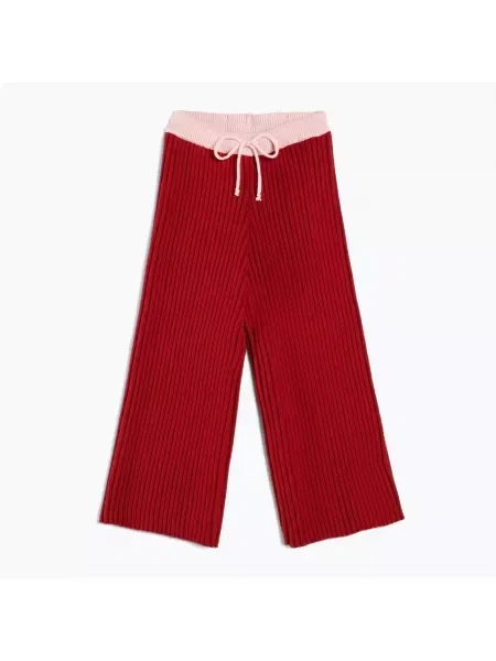 Spodnie dziecięce KID STORY Merino sweet heart czerwone