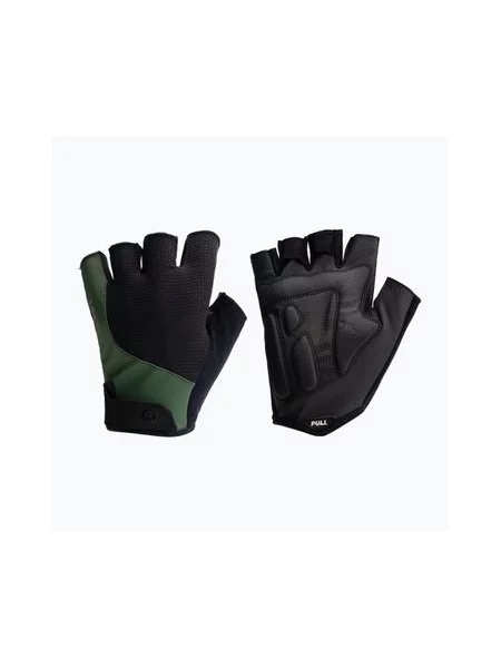 Велосипедні рукавички Rogelli Essential чорні/зелені чорні