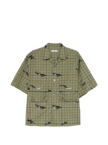 Карирана риза Undercover зелено