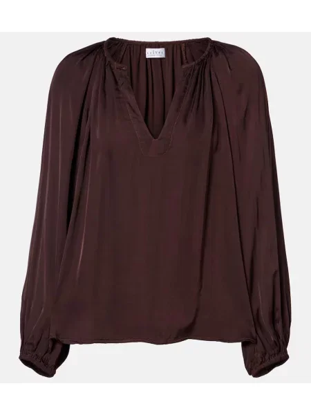 Bluză Velvet din satin maro