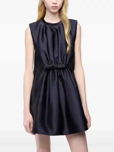 Rochie mini Rabanne cu funde de costum mini negru
