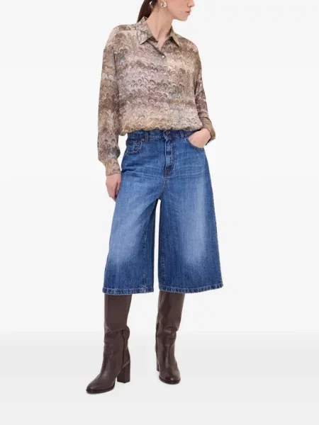 Pantaloni scurți din denim Ottod’ame albastru