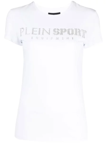 Tricou Plein Sport cu imagine scurt alb