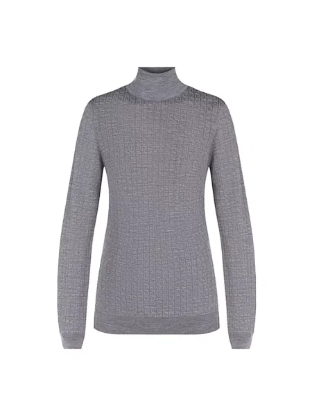 Sweter Elisabetta Franchi z logo szary