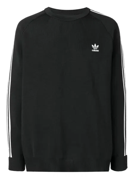 Hanorac crewneck Adidas cu decolteu rotund negru